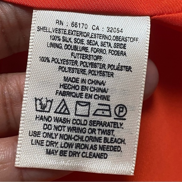 Maeve Dress Women’s Size 0 Orange Canna 100% Silk Shift Dress - Picture 9 of 13